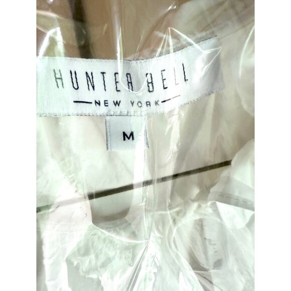 Hunter Belle Millie Med White Puff Sleeves Blouse Top Ruffles Feminine Cottage - Picture 3 of 11